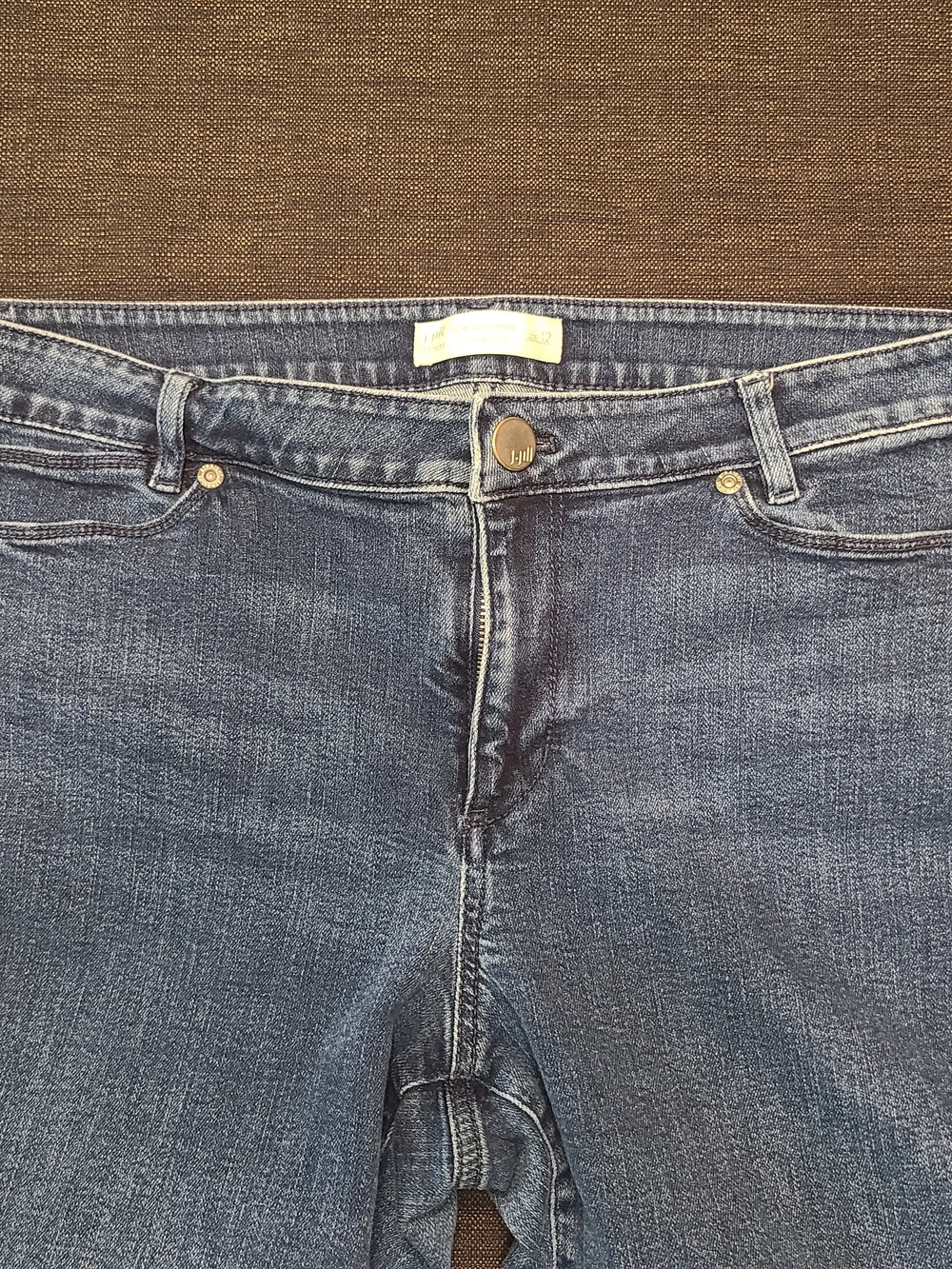 J. Jill Slim Boyfriend Straight Leg Size 12 Womens Demin Jeans Dark Wash